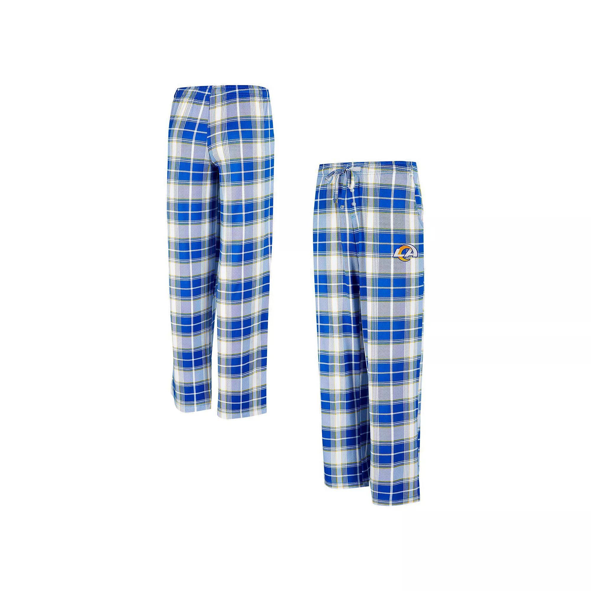Womens Concepts Sport Royal Los Angeles Rams Ashford Plaid Knit Pants Product Image