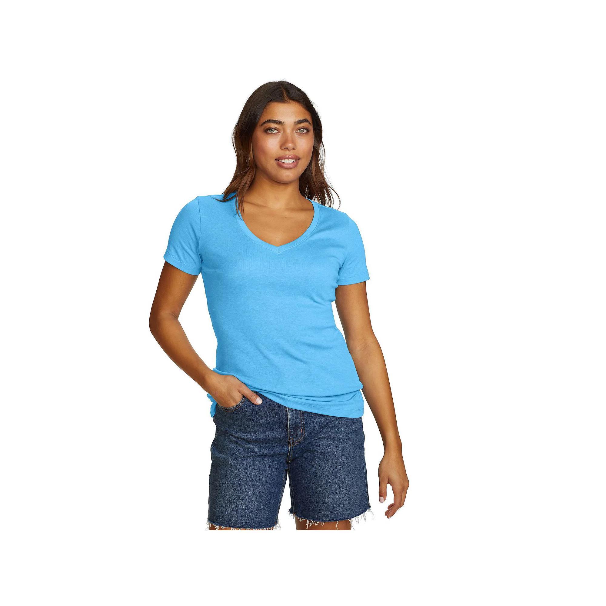 Women's Eddie Bauer Favorite Solid Tee, Size: XS, Blue Blue Product Image