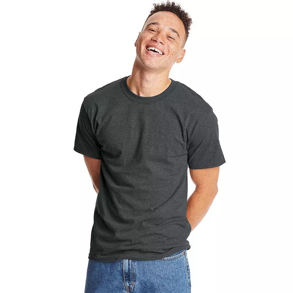 Men's Hanes® Beefy-T 2-Pack T-Shirt, Size: Small, Grey Heather Product Image