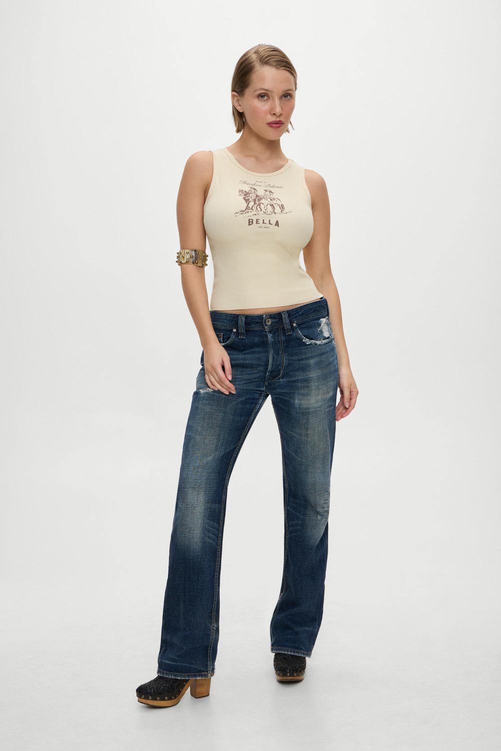 x BELLA HADID Reno Tank Top - Sand Product Image