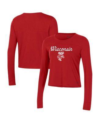 Women's Under Armour Navy Notre Dame Fighting Irish Vault Cropped Long Sleeve T-Shirt, Size: 2XL, Blue Product Image