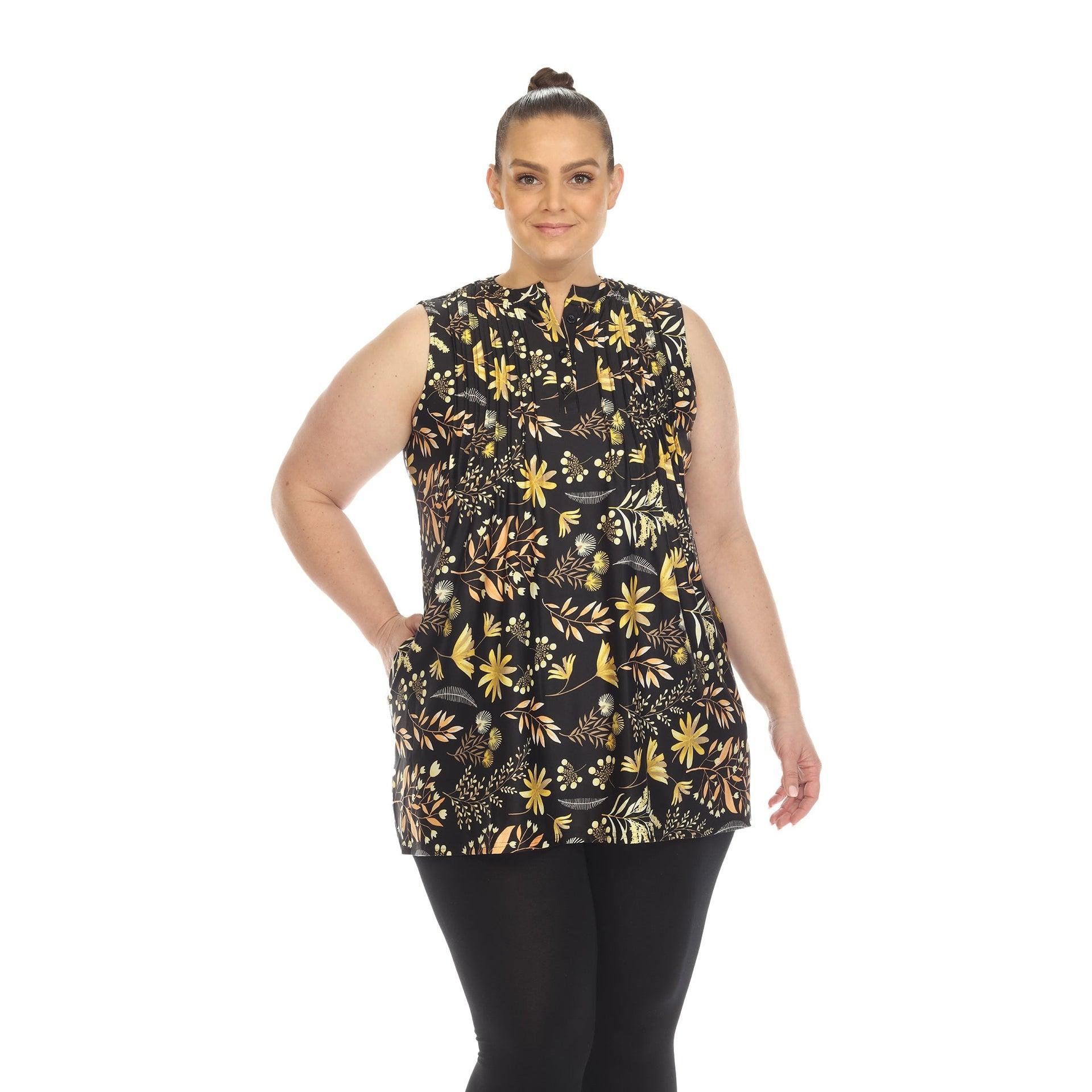 Floral Sleeveless Tunic Top - Plus Product Image