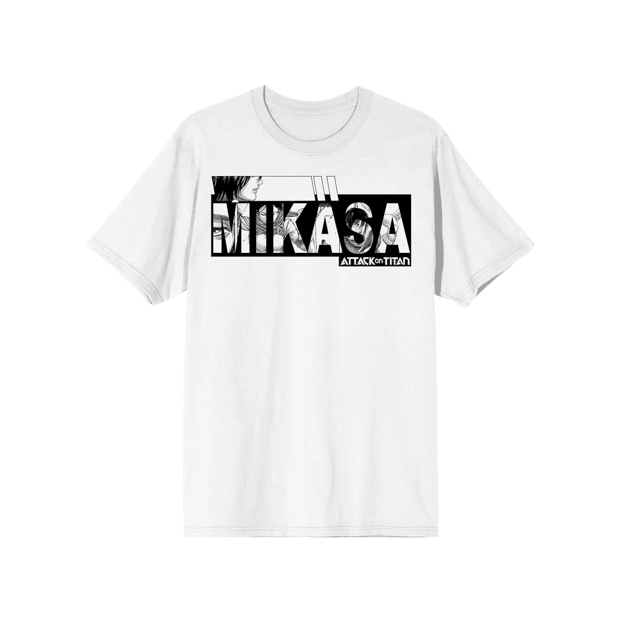Men's Attack On Titan Mikasas Graphic Tee, Size: Large, White Product Image