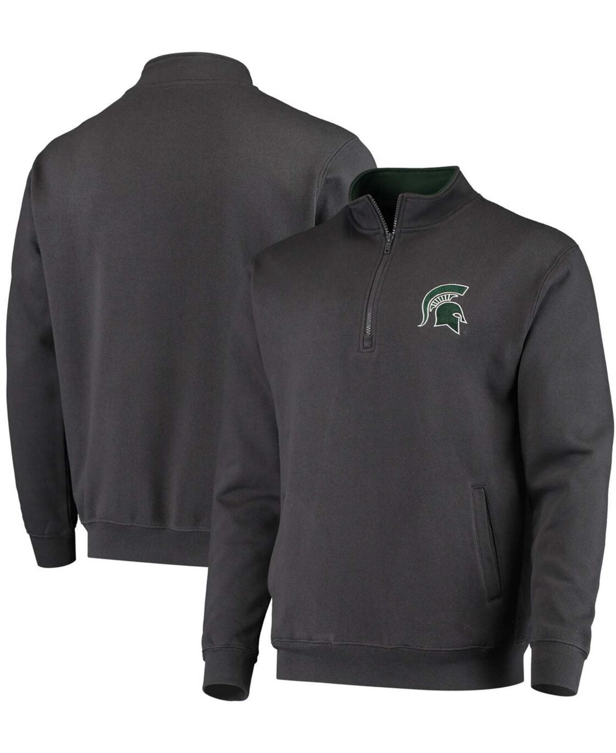 Men's Colosseum Charcoal Michigan State Spartans Tortugas Logo Quarter-Zip Jacket, Size: Medium Product Image