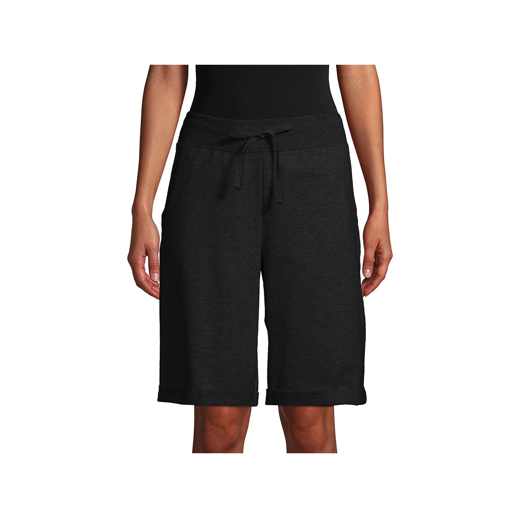 Women's Hanes® French-Terry Bermuda Shorts, Size: Large, Blue Product Image