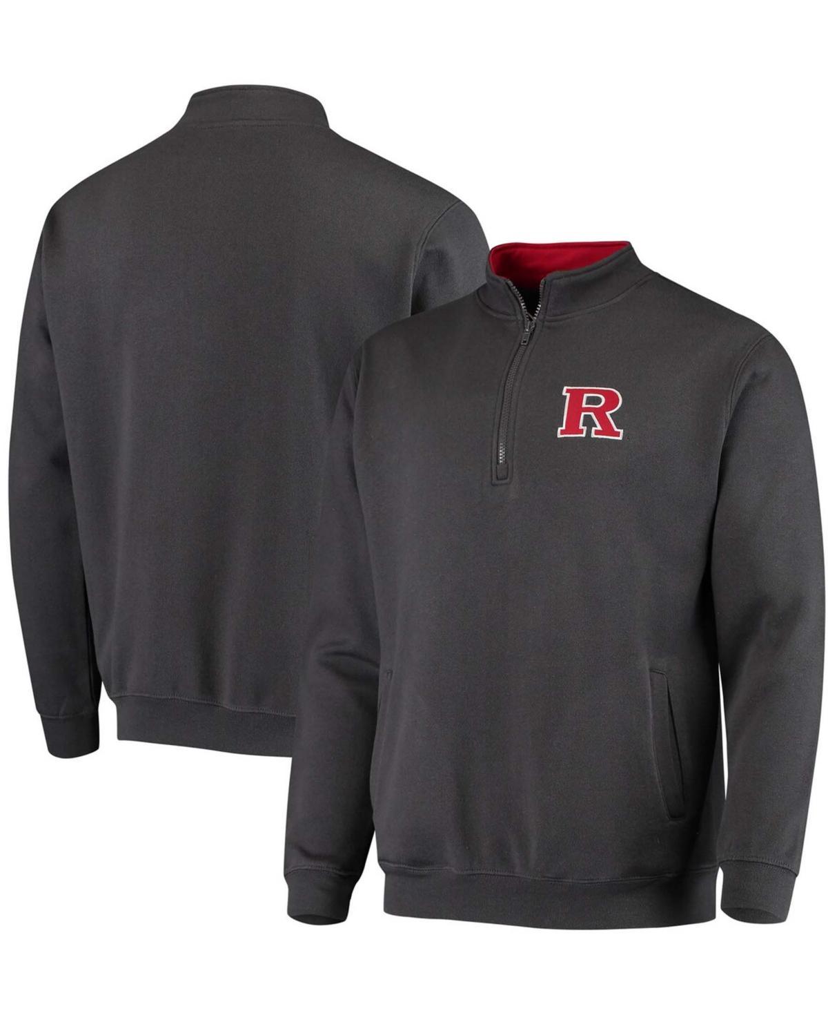 Mens Colosseum Charcoal Rutgers Scarlet Knights Tortugas Logo Quarter-Zip Jacket Product Image