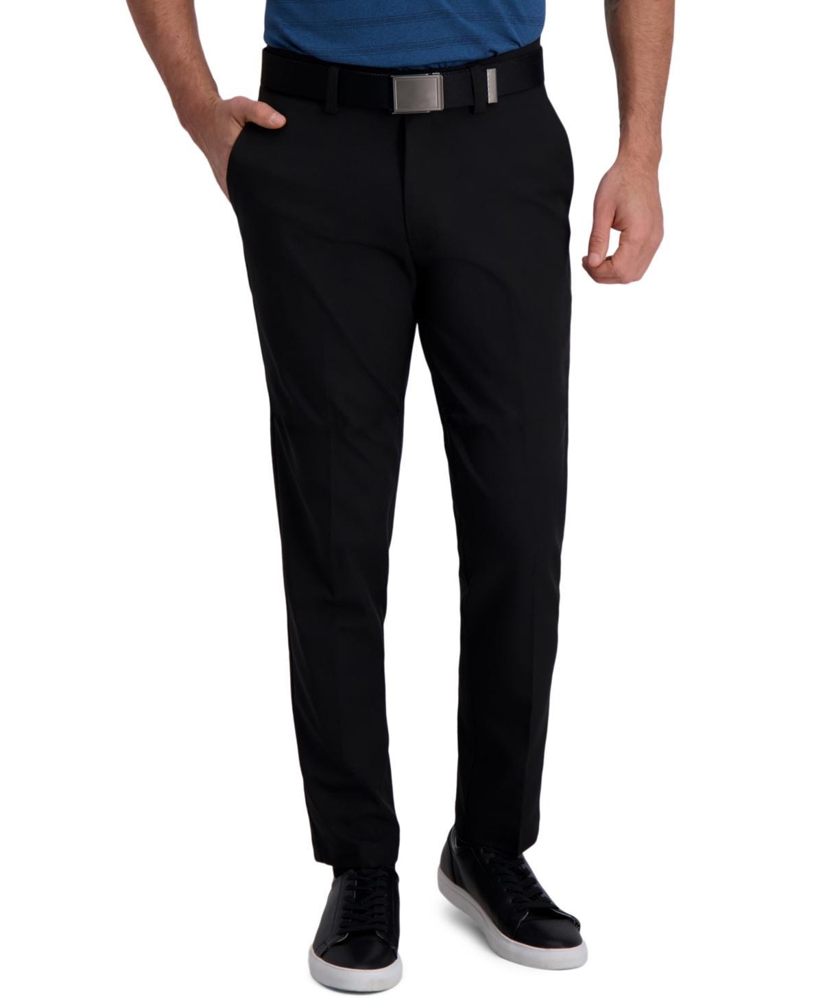 Mens Haggar Cool Right Performance Flex Slim-Fit Flat-Front Pants Product Image