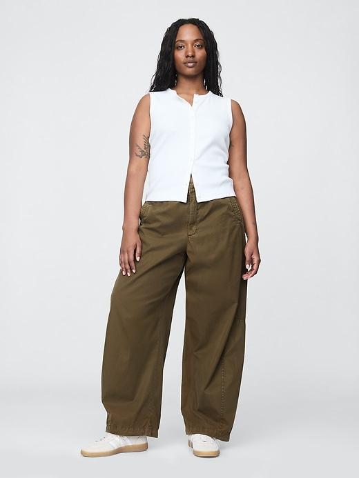 Mid Rise Barrel Parachute Pants Product Image