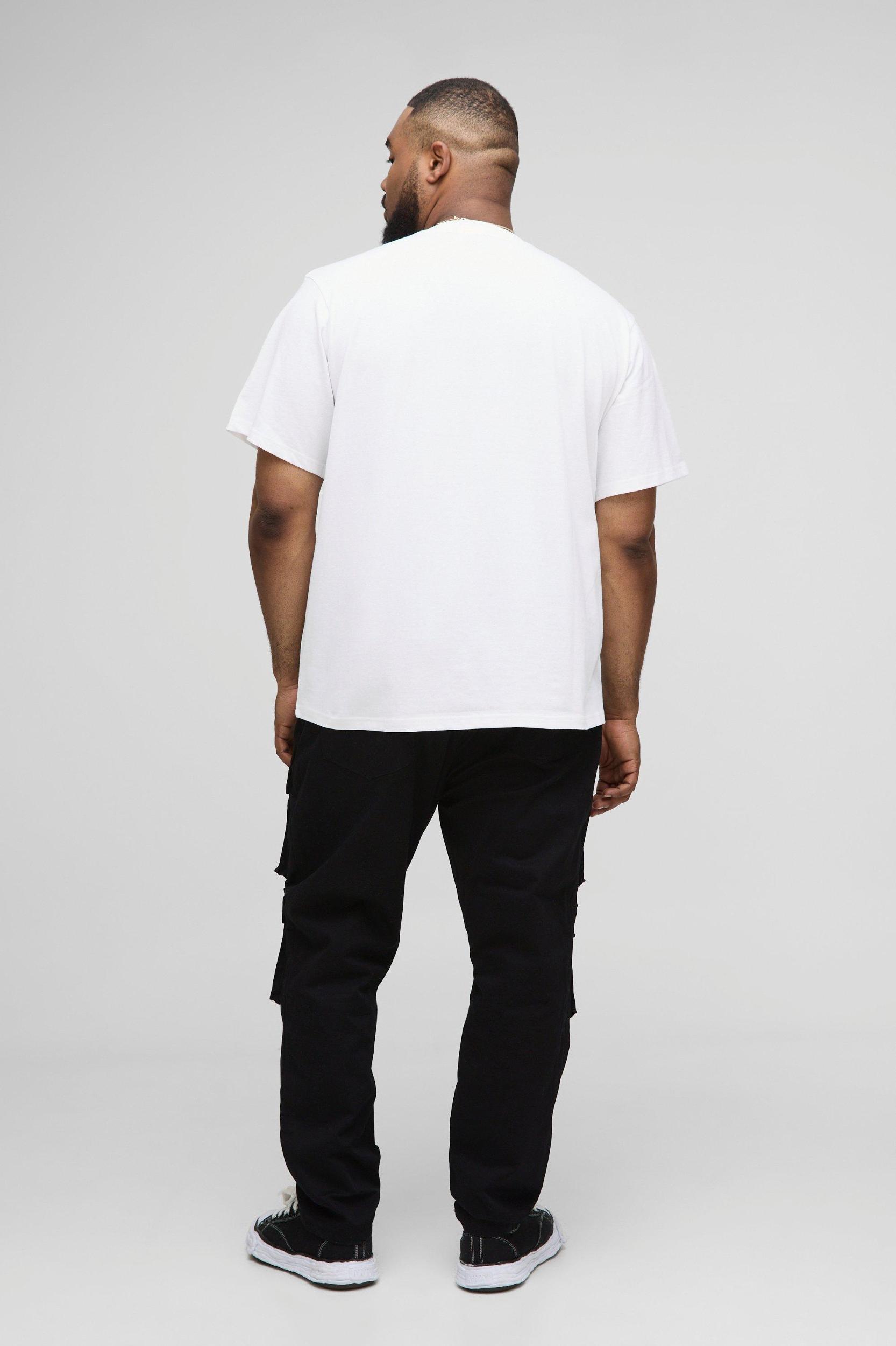 Plus Fixed Waist Multi Cargo Skinny Cargo Trousers | boohooMAN USA Product Image