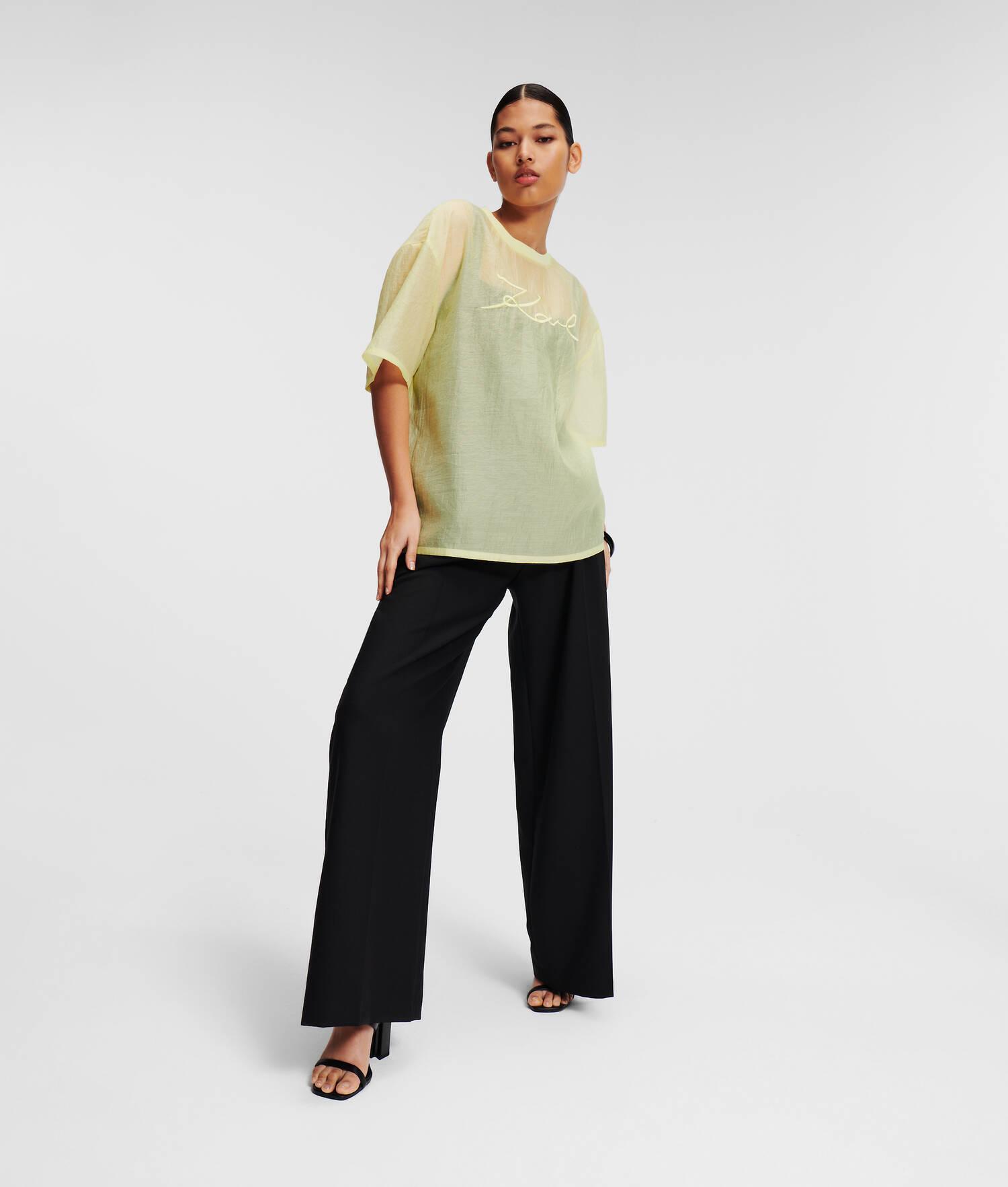 KARL SIGNATURE ORGANZA T-SHIRT Product Image