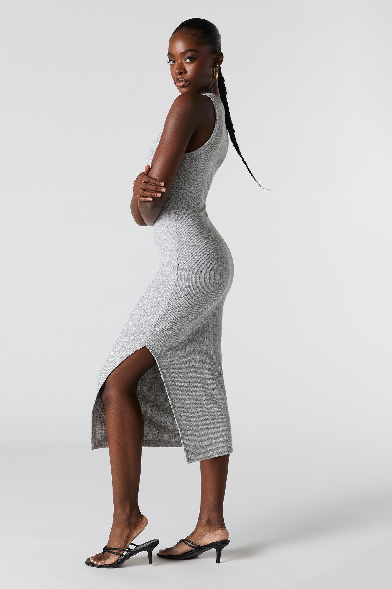 Ribbed Sleeveless Midi Dress Female Product Image