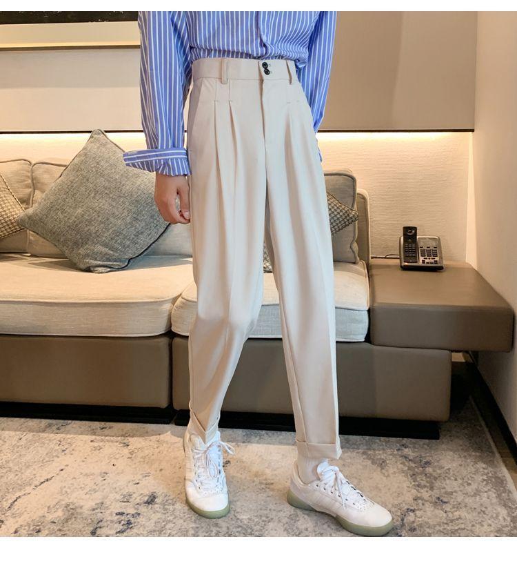 High-Waist Cropped Dress Pants Product Image