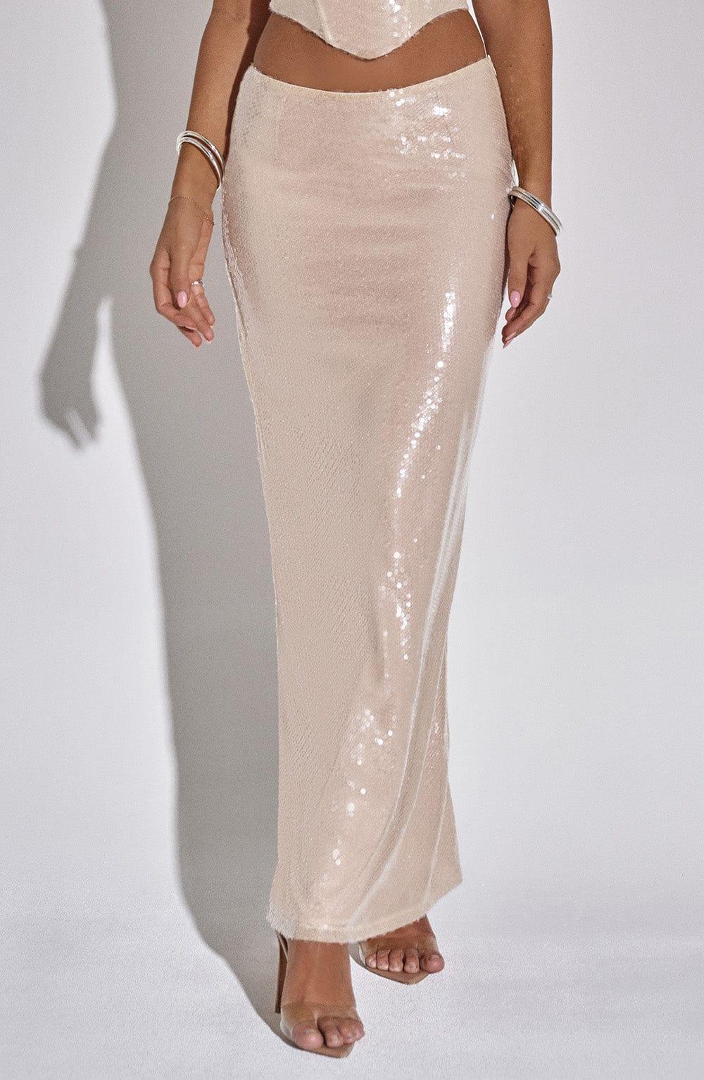 Larisa Maxi Skirt - Nude Product Image