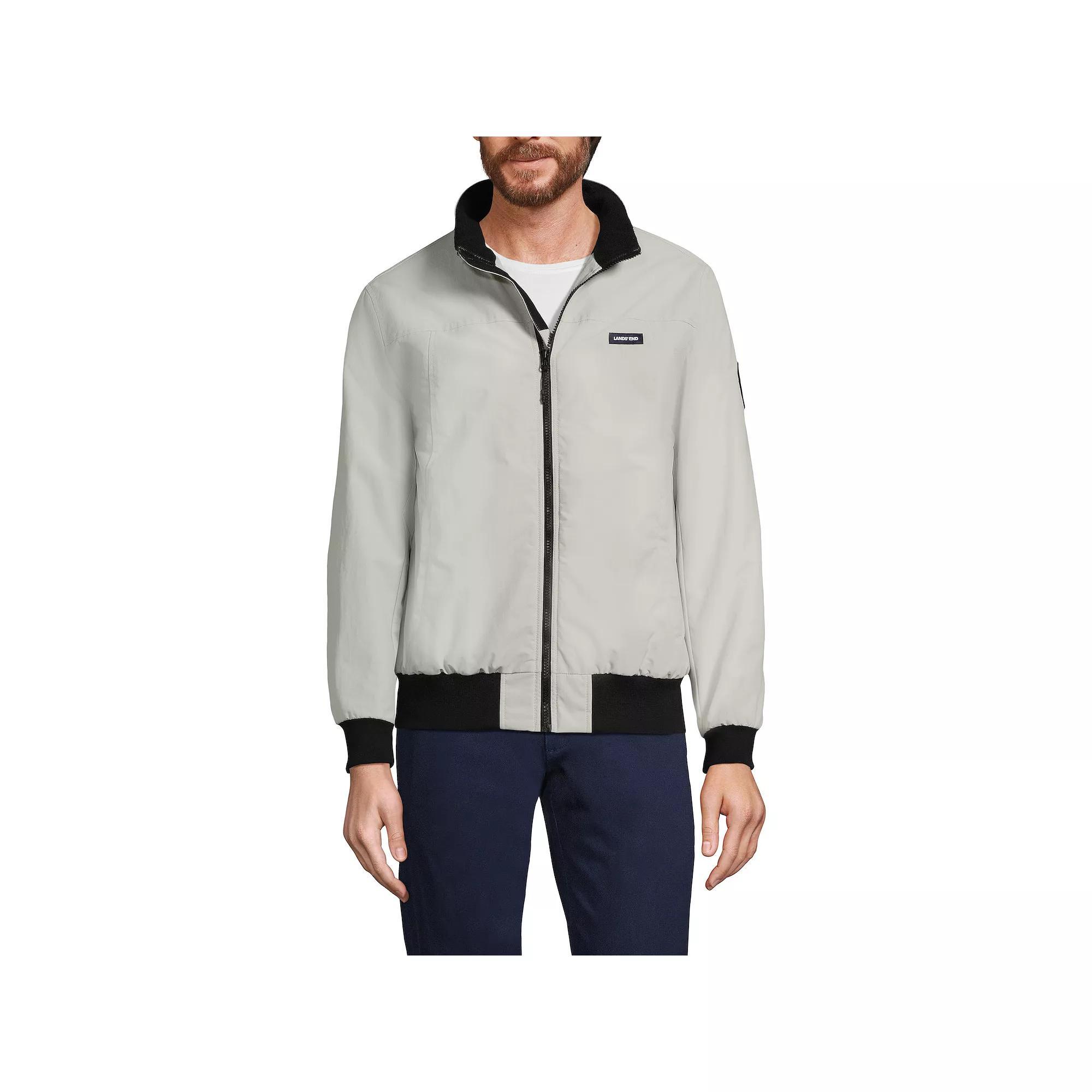 Men's Lands' End Classic Squall Bomber Jacket, Size: Medium, Soft Pink Product Image