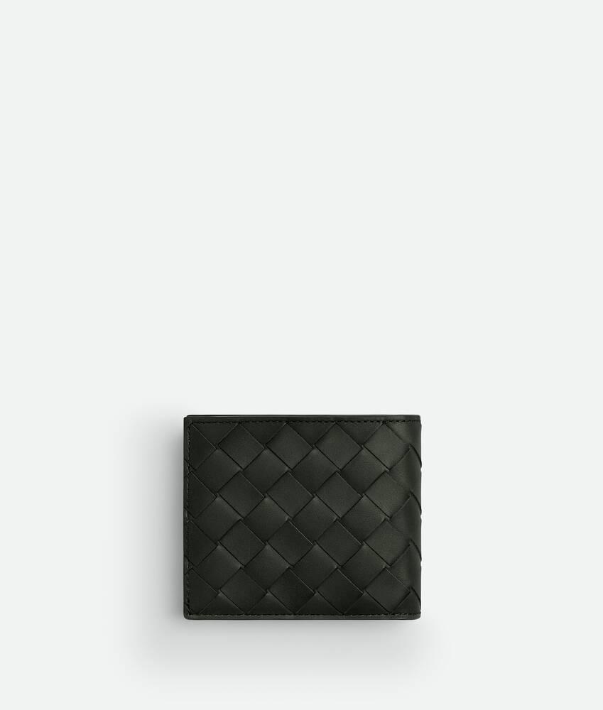 Men's Intrecciato Bi-Fold Wallet With Coin Purse in Dark green Product Image
