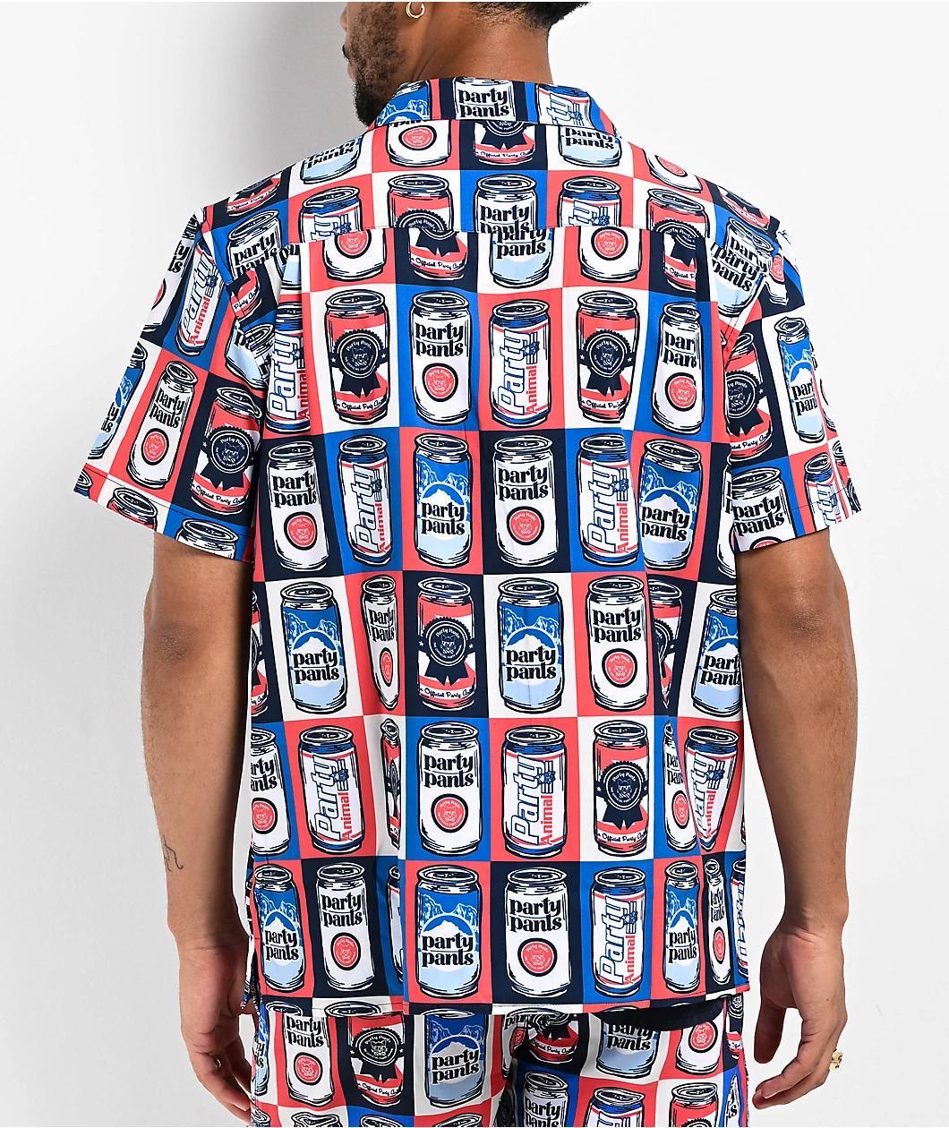 Party Pants Chug Club Navy Short Sleeve Shirt Product Image