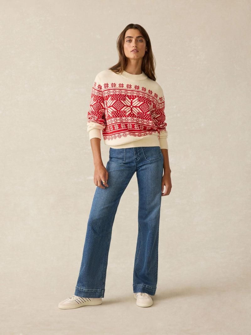 Sun Valley Crewneck Sweater - Antique Snowflake Product Image