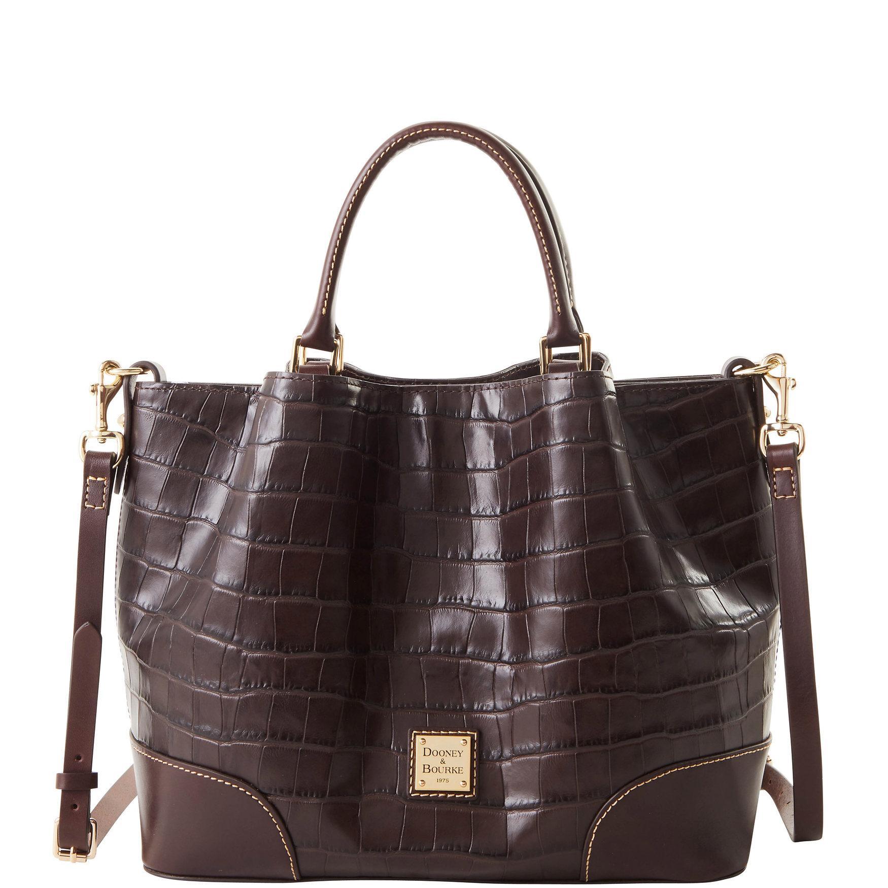 Dooney & Bourke Womens Oakdale Leather Brenna Bag in Midnight Blue Product Image