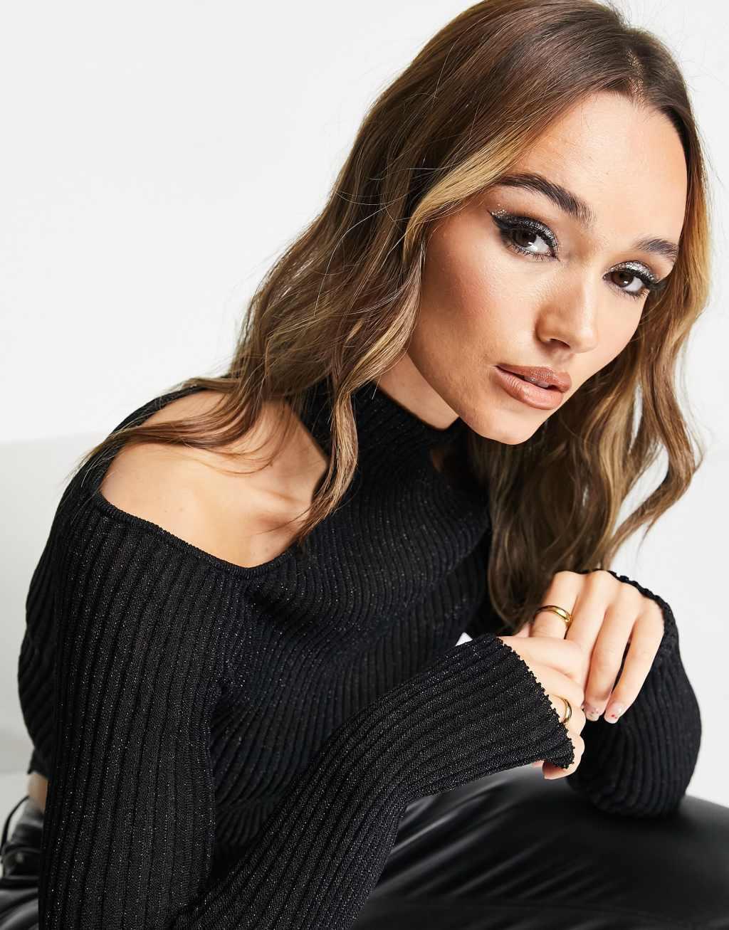 & Other Stories cold shoulder knitted top Product Image