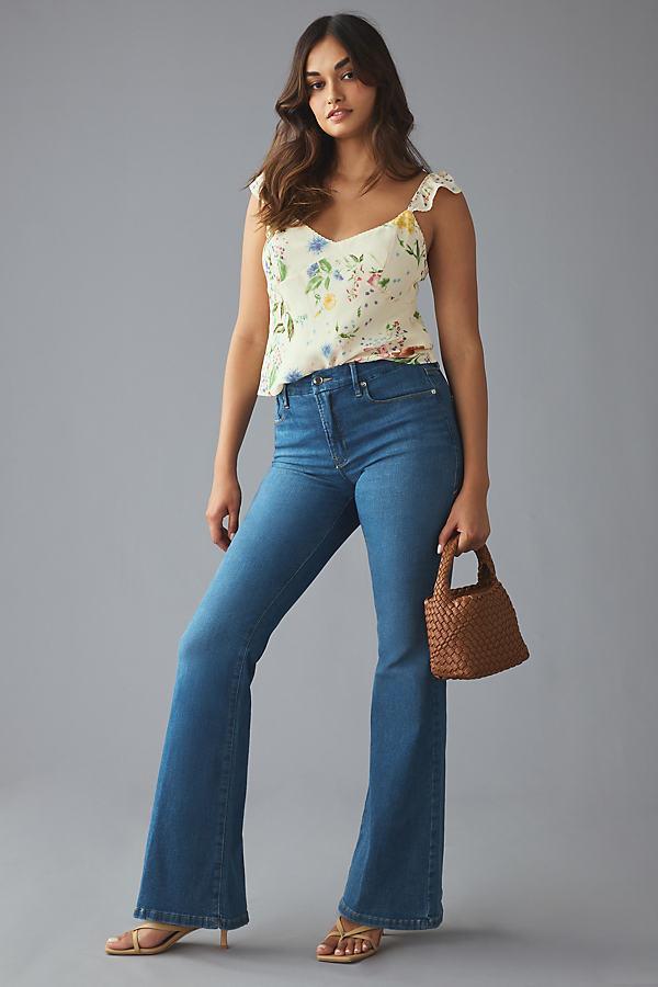 Good American Good Legs High Rise Stretch Denim Flared Jeans Product Image