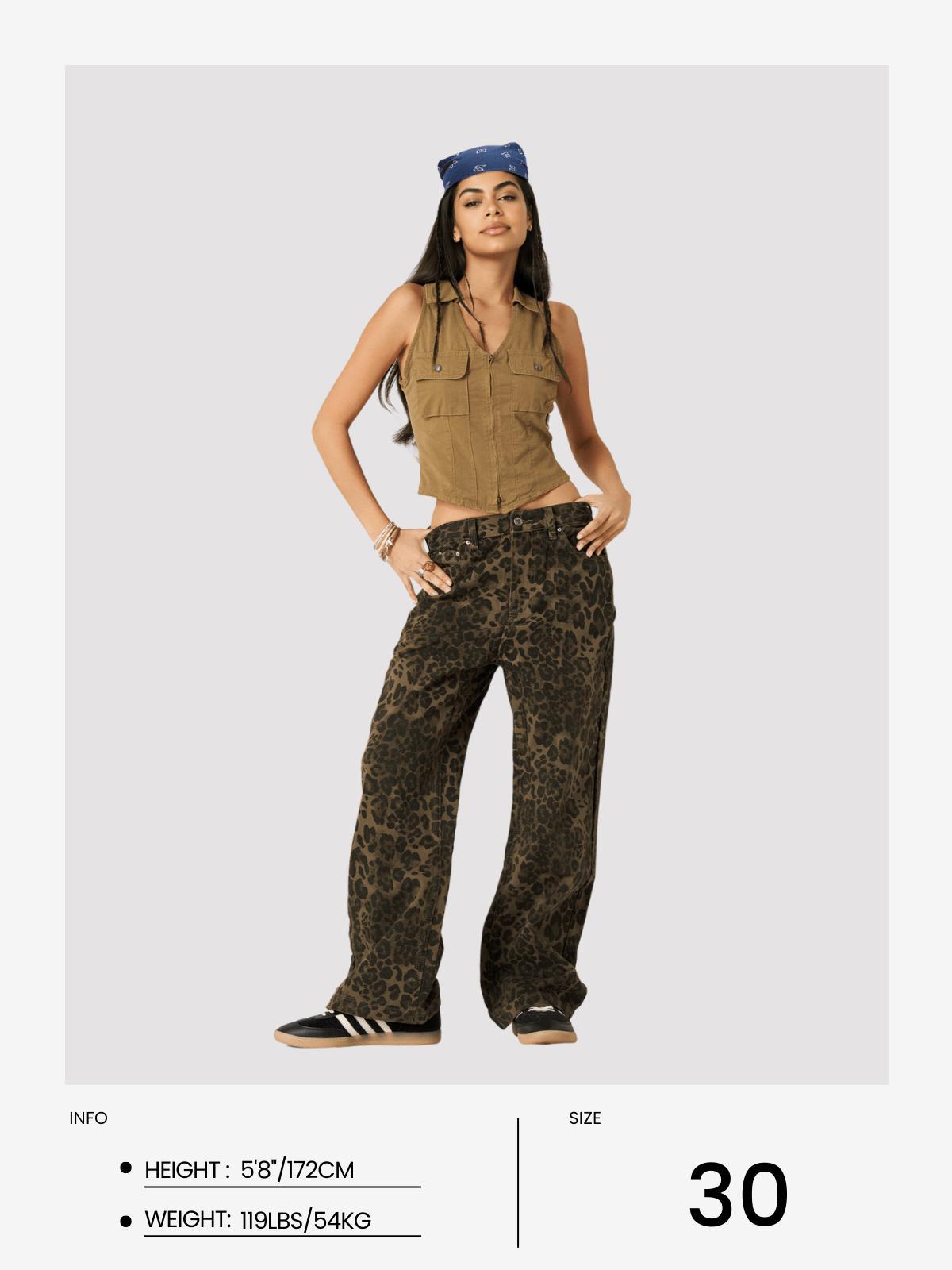 Aelfric Eden Leopard Print Jeans Product Image