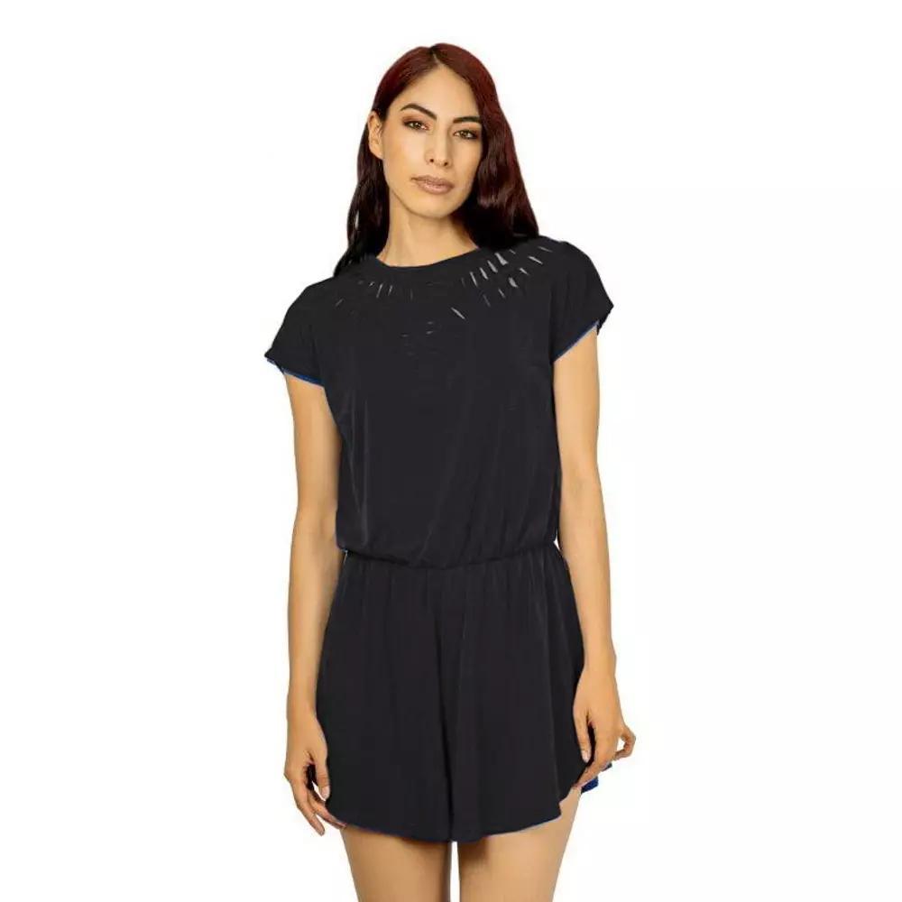 Women's Jordan Taylor Cutout Swim Cover-Up Romper, Size: Small, Black Product Image