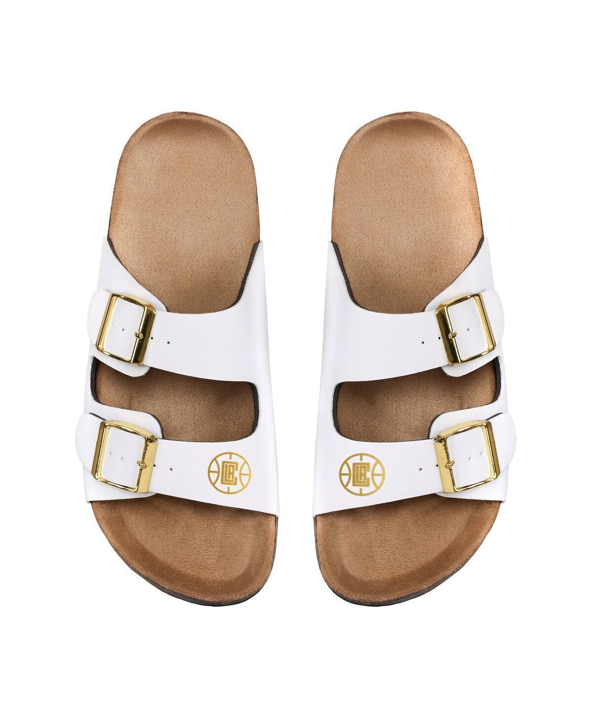Women's FOCO New York Islanders Double-Buckle Sandals, Size: 11-12, Isl White Product Image