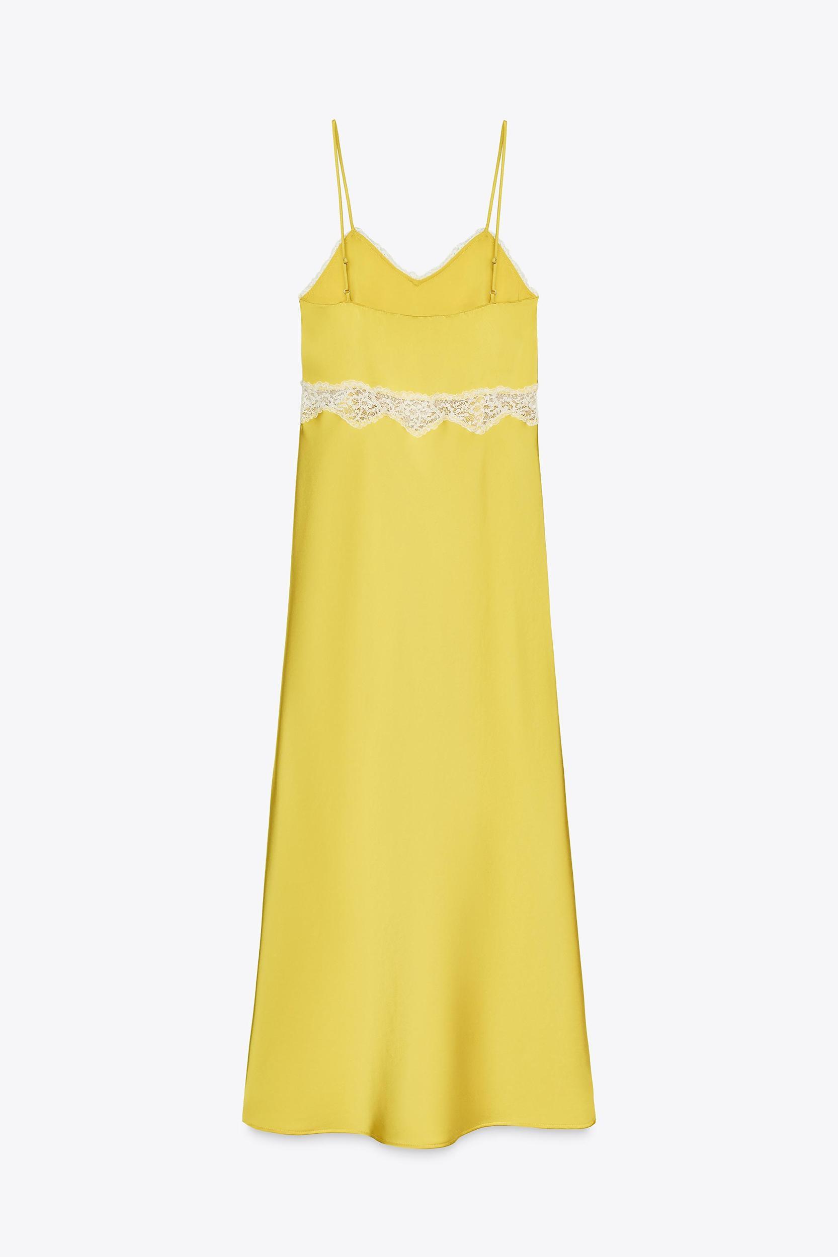 LACE LINGERIE MIDI DRESS Product Image
