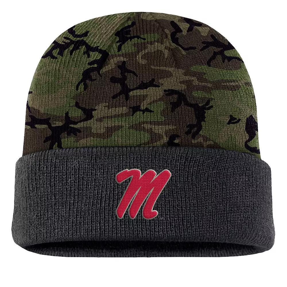 Men's Nike  Camo Arkansas Razorbacks Military Appreciation Cuffed Knit Hat, Green Product Image
