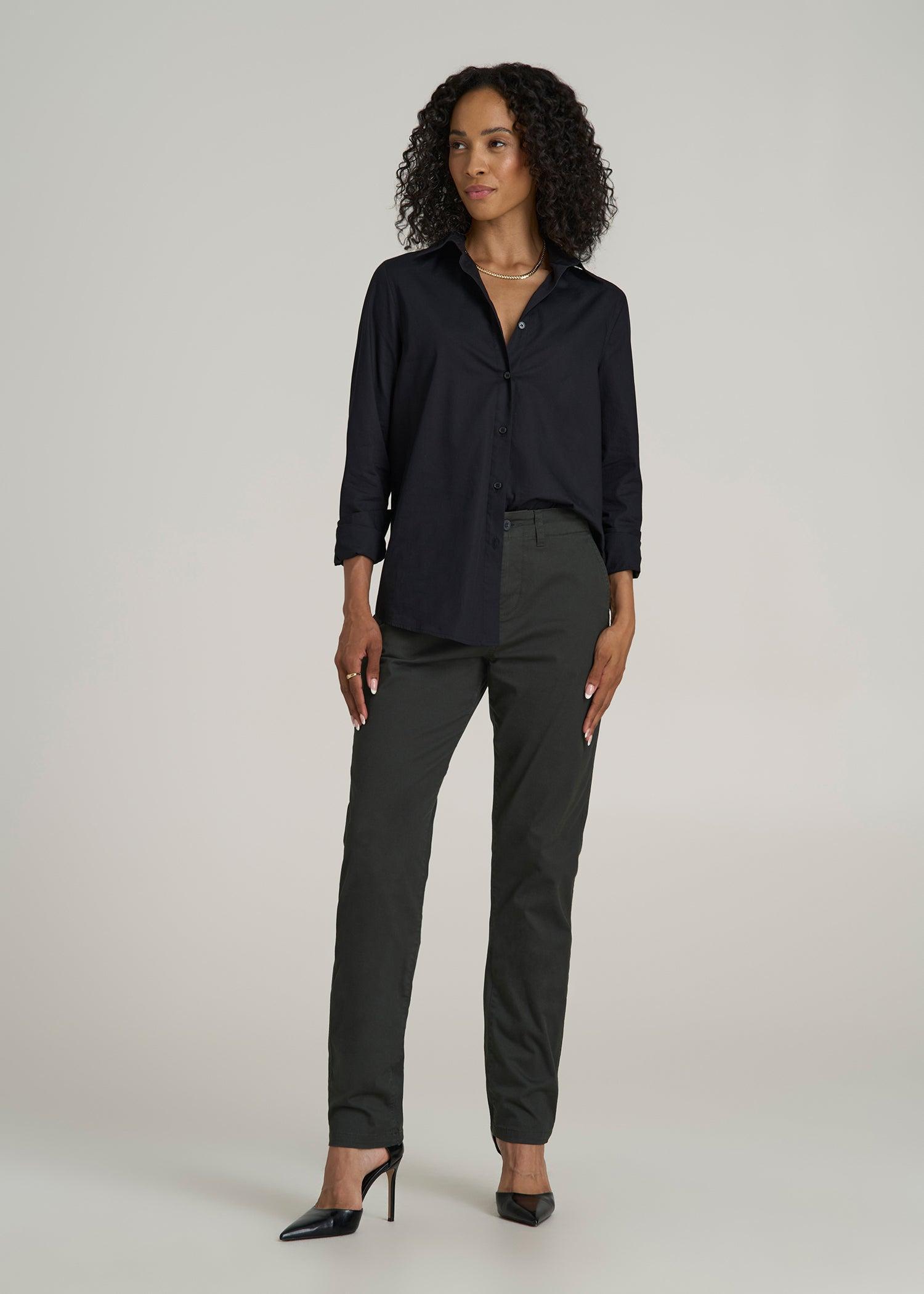 High Rise Tapered Chino Pants for Tall Women in Pine Grove Product Image