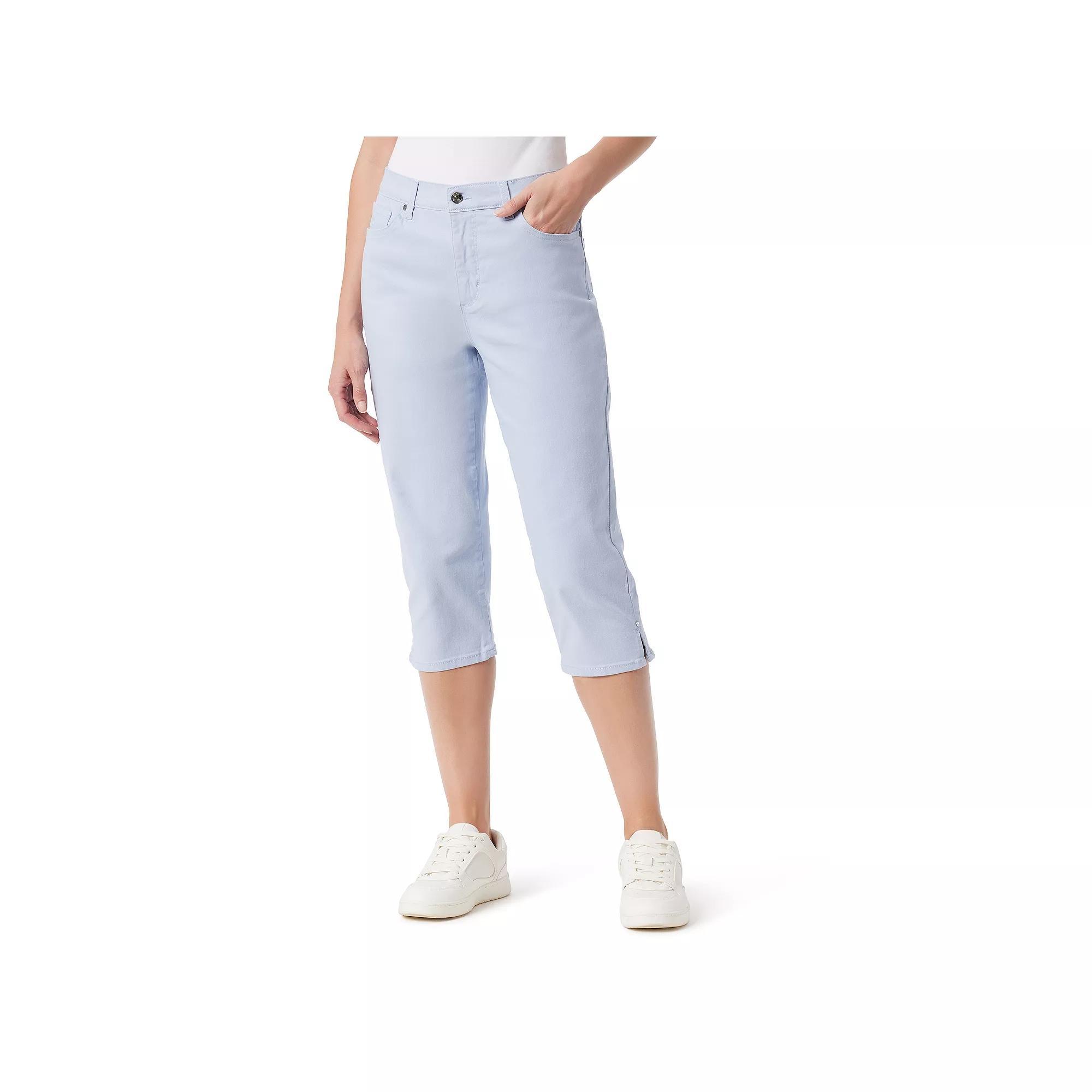 Petite Gloria Vanderbilt Amanda Stretch Straight-Fit Capri Pants, Womens Product Image