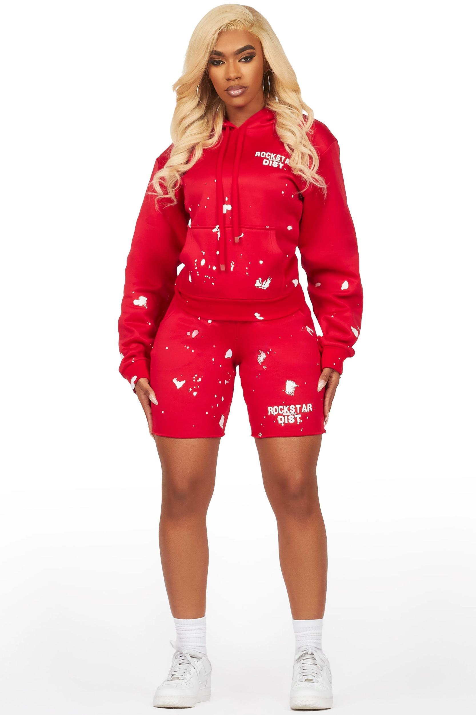 Just Between Us Red Short Set Female Product Image