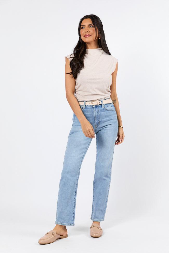 Eden Light Wash Straight Leg Jean Product Image