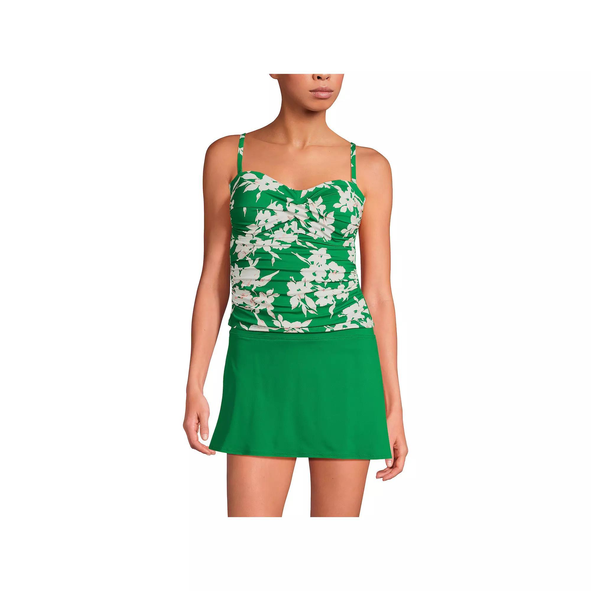 Women's Lands' End Bandeau Tankini Swimsuit Top, Size: 8, Black Product Image