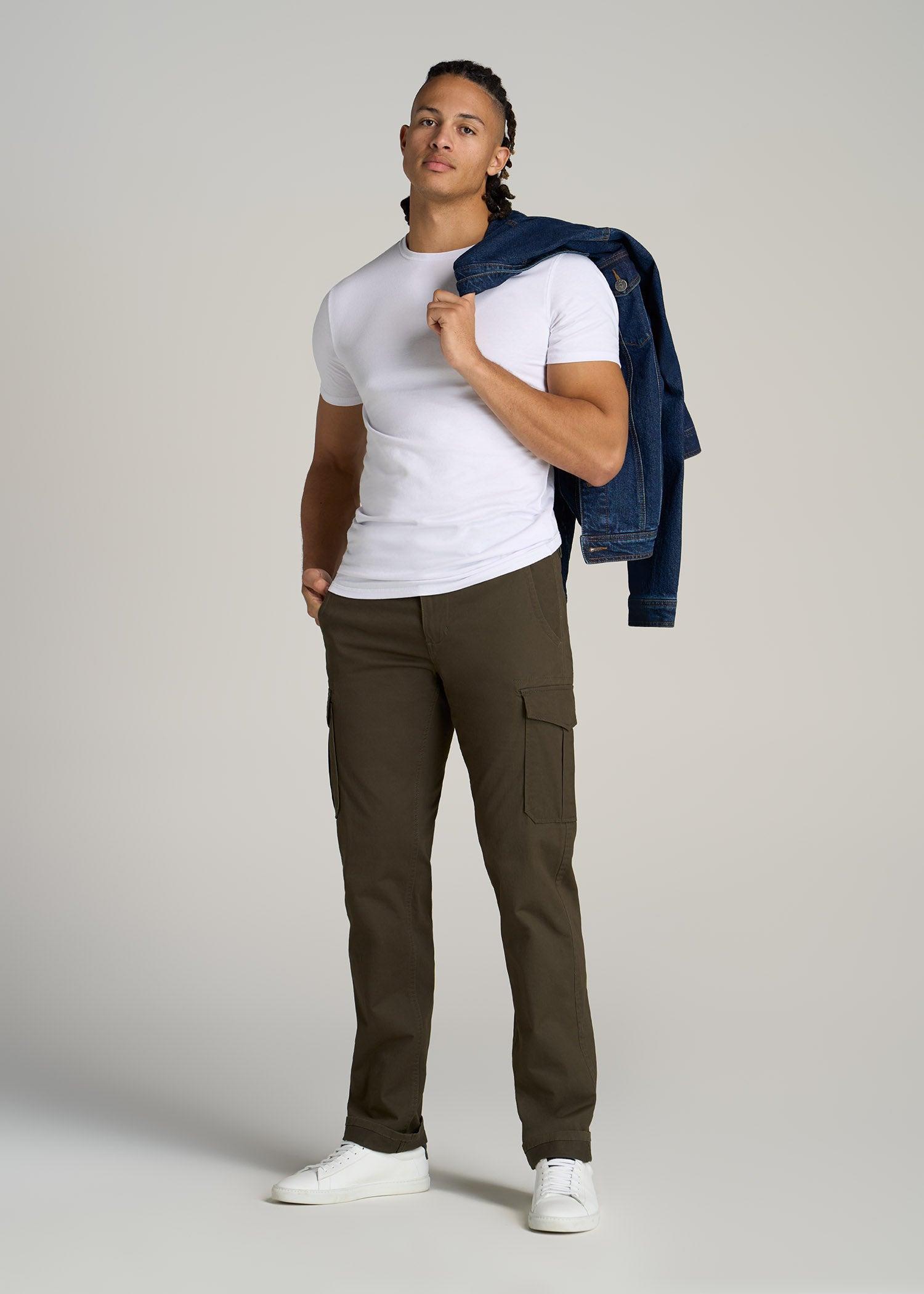 The Essential SLIM-FIT Crewneck Tee for Tall Men in White Product Image