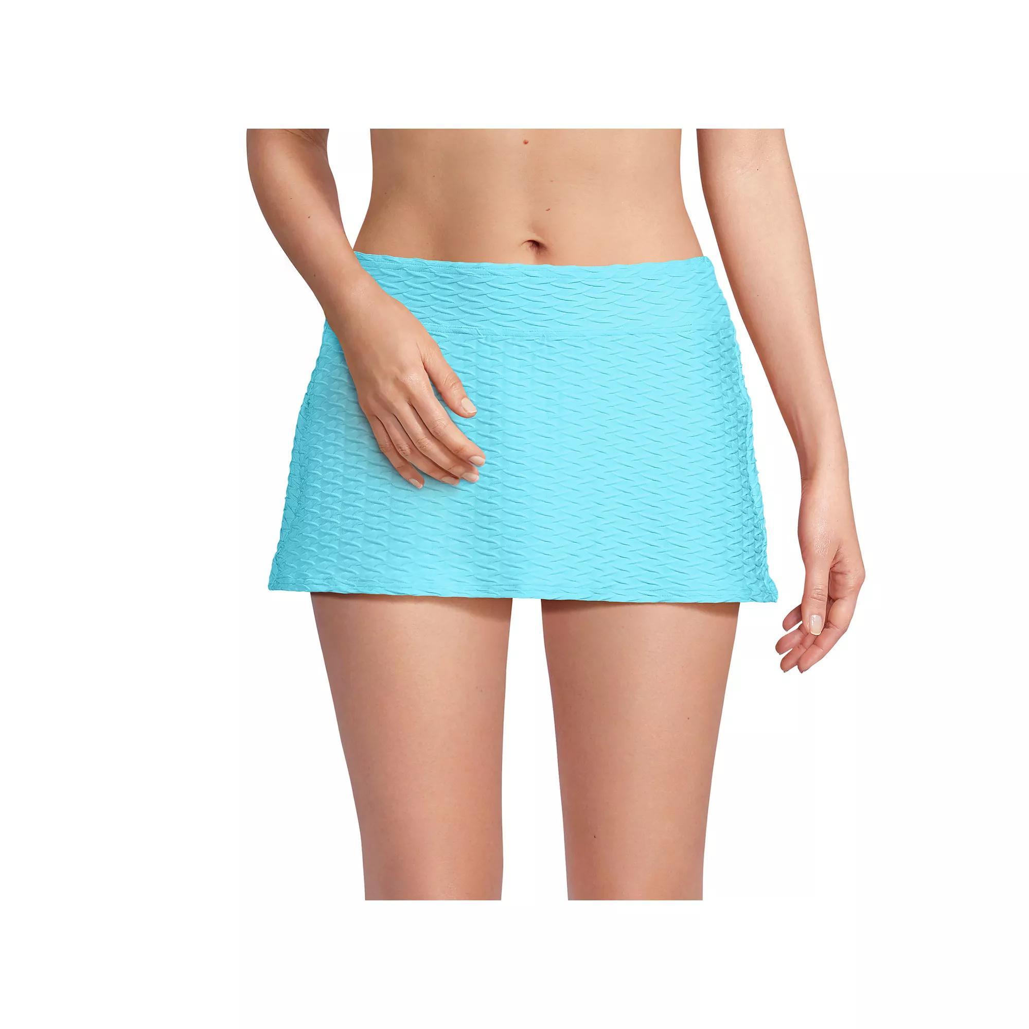 Women's Lands' End Textured Chlorine Resistant Mini Swim Skirt, Size: 12, Prism Pink Product Image
