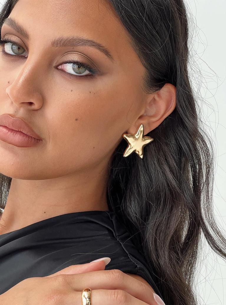 Pretty Lady Earrings Gold Product Image