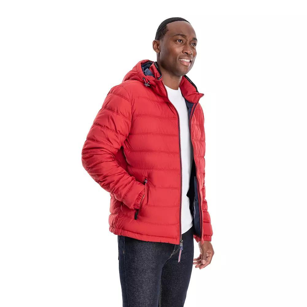 Mens London Fog Hooded Puffer Jacket Product Image