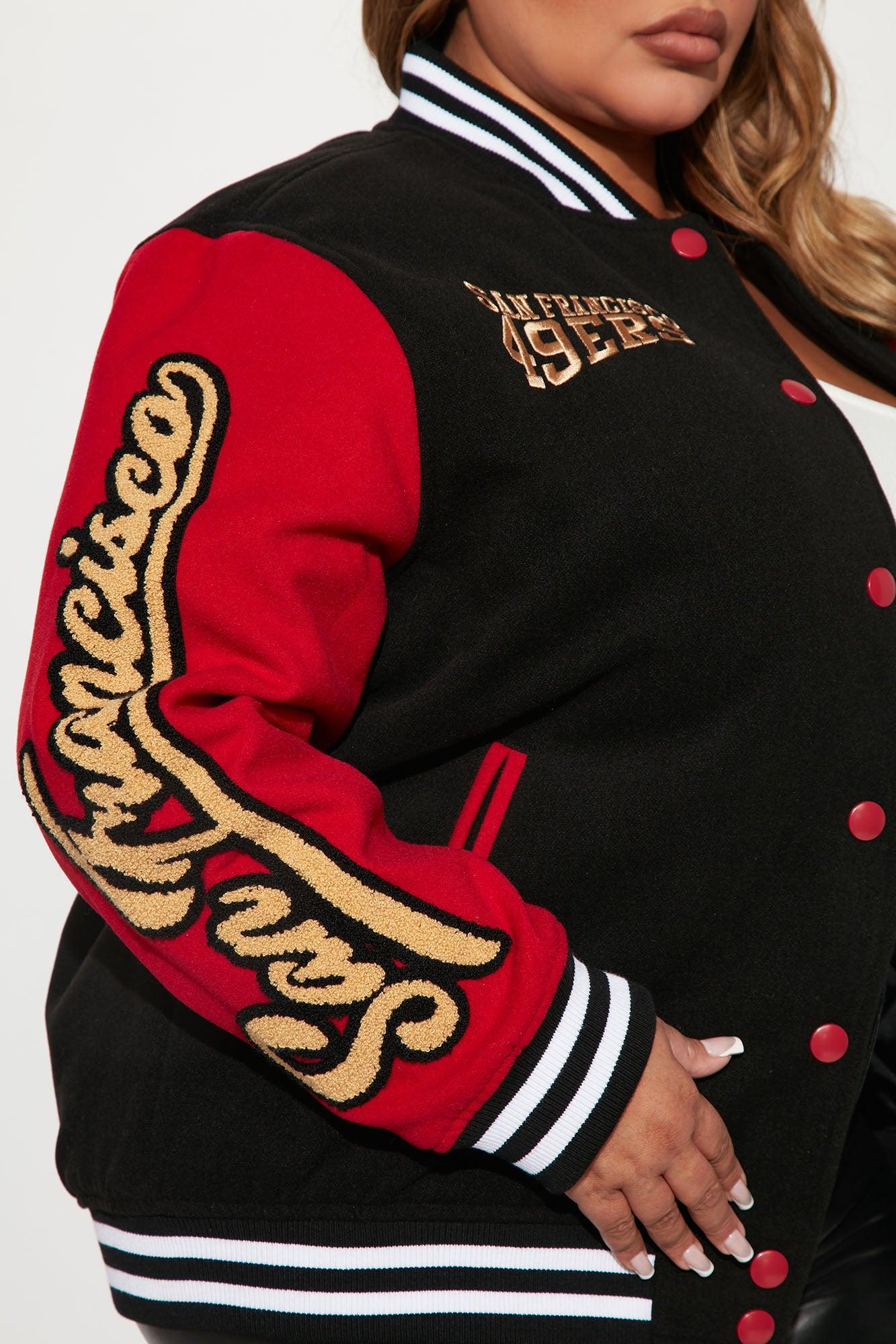 49ers Letterman Jacket - Black/Red Product Image