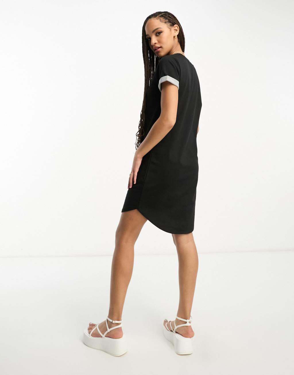 JDY mini T-shirt dress in black Product Image