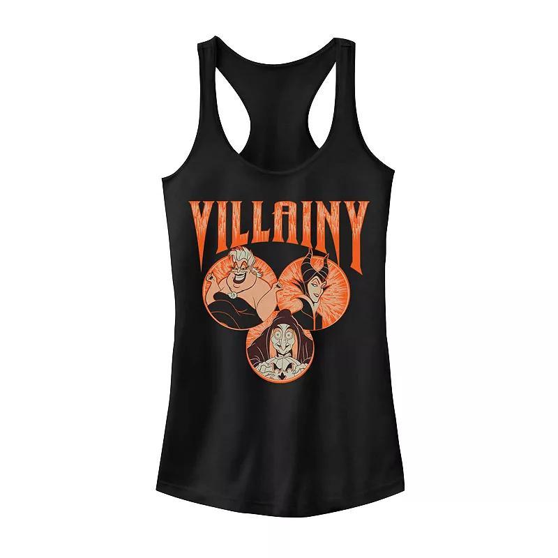 Juniors' Disney's Villainy Circles Poster Tank Top, Girl's, Size: XXL, Black Product Image