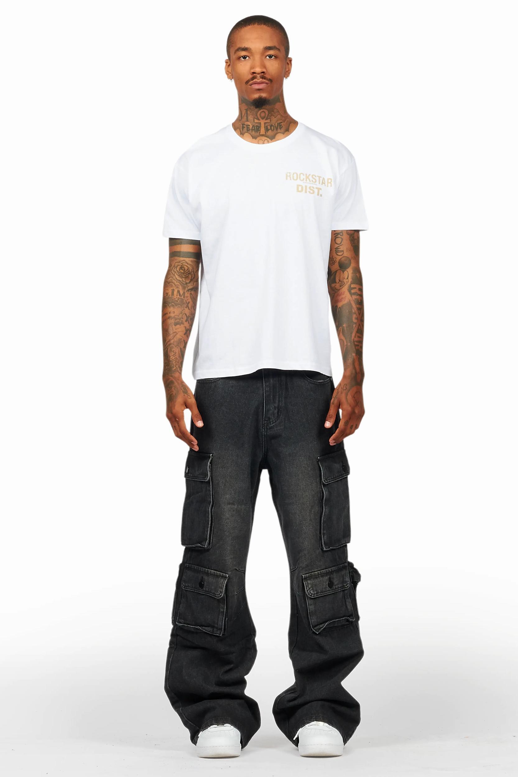 Cortie Black Baggy Fit Jean Male Product Image
