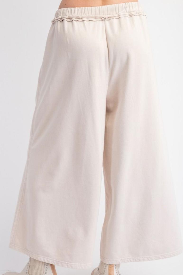 Brushed Terry Knit Mineral Washed Pants Product Image