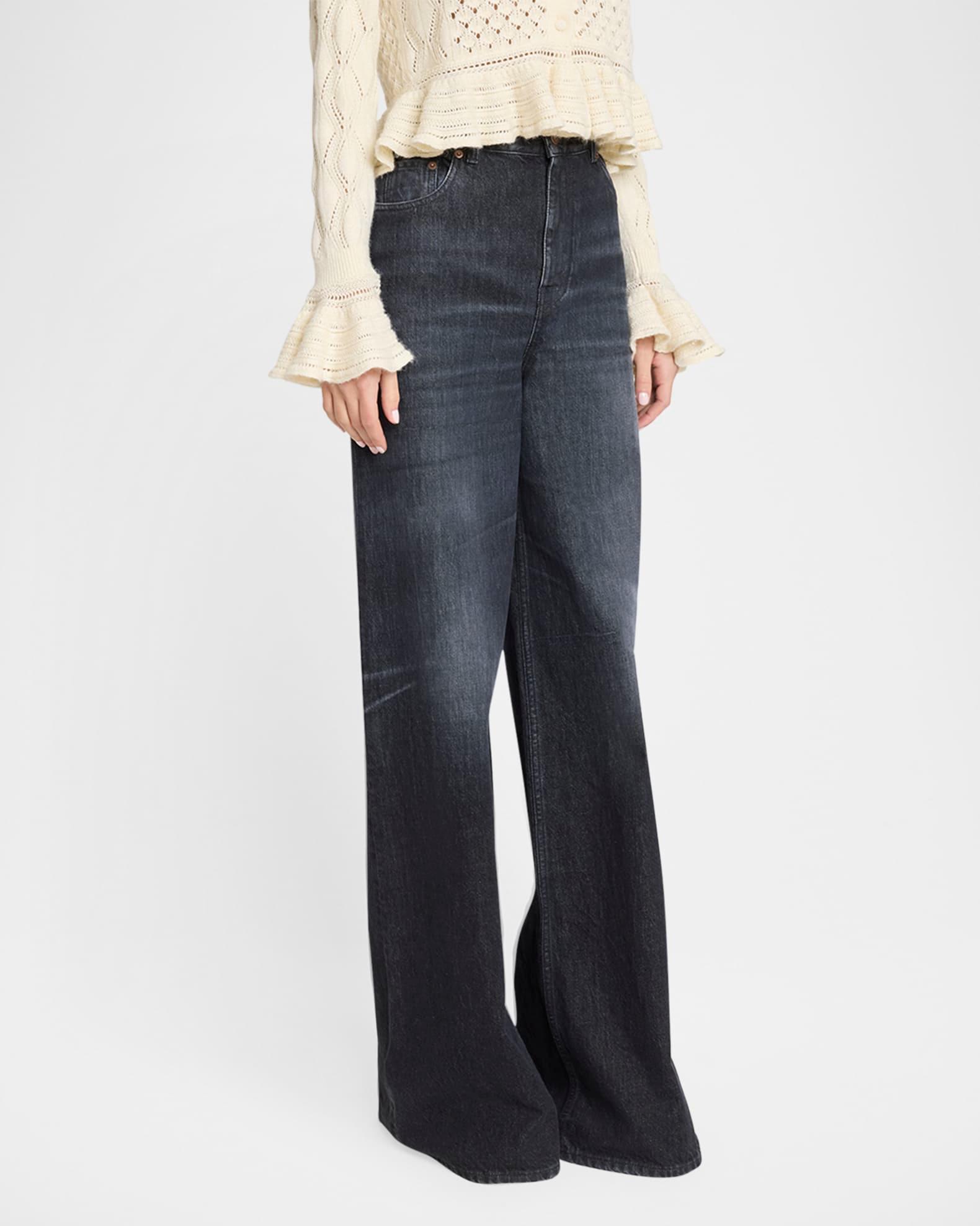 High-Rise Wide-Leg Palazzo Jeans Product Image