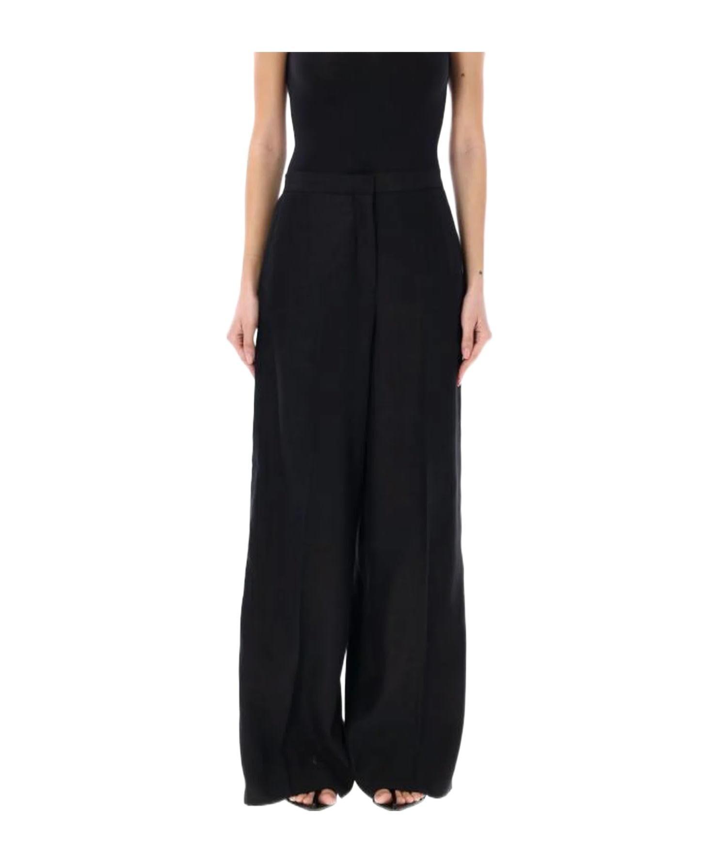 FABIANA FILIPPI Wool And Silk Trousers In Black Product Image
