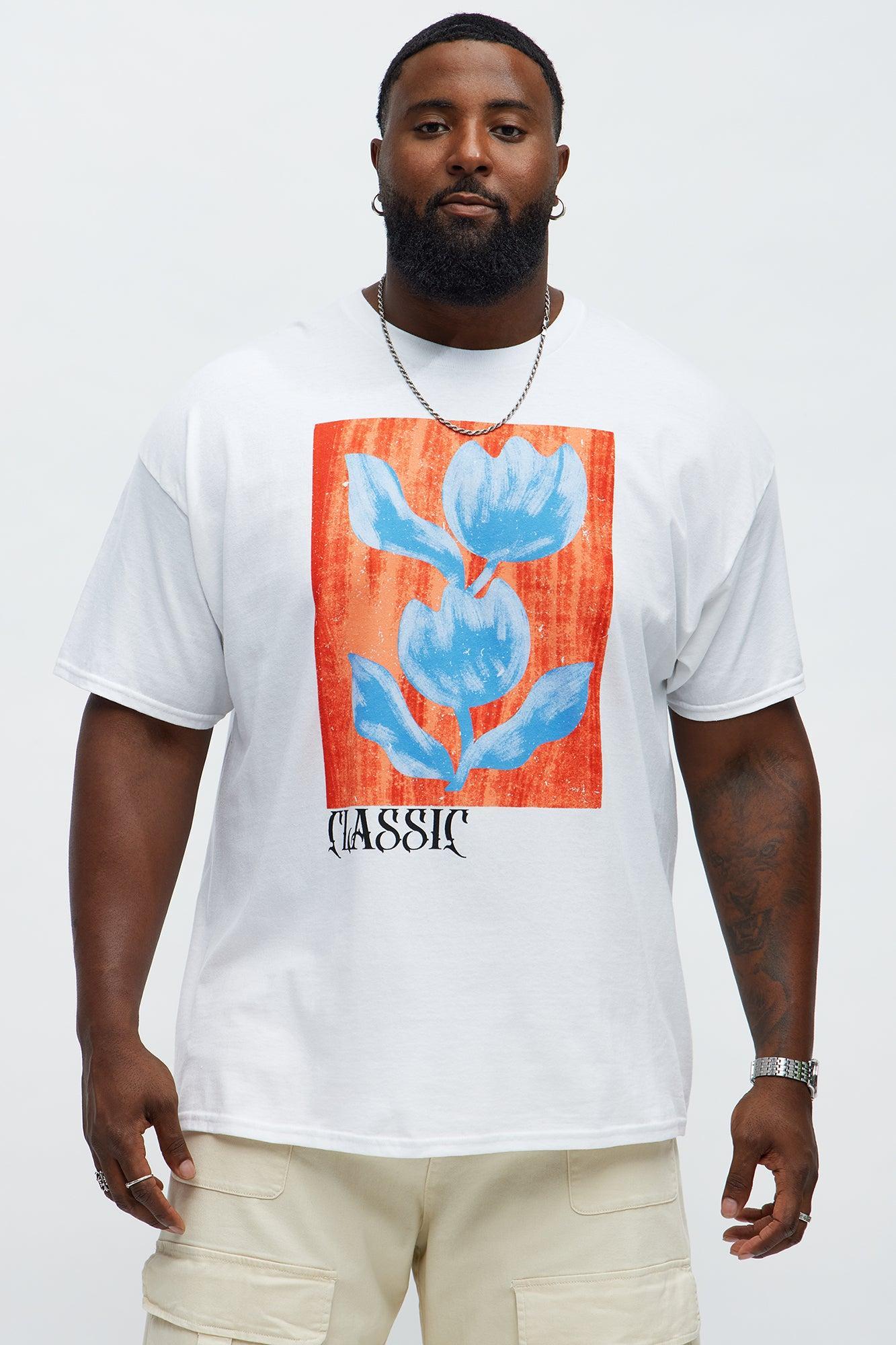 Classic Flowers Short Sleeve Tee - White Product Image