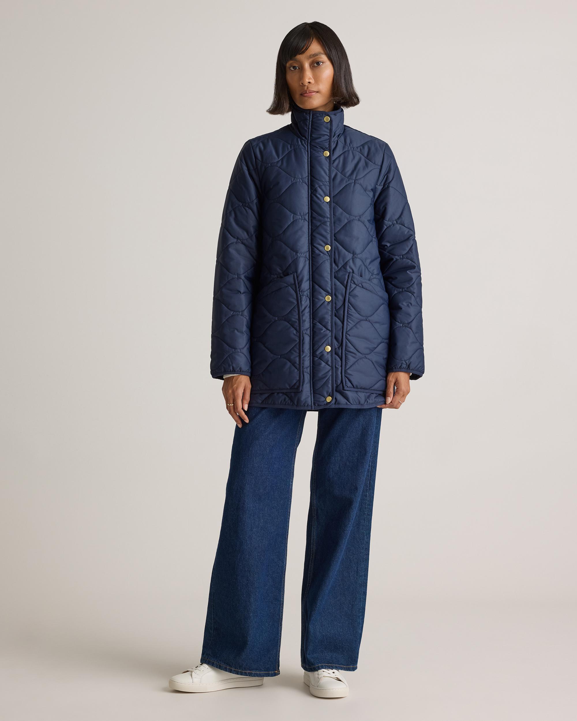 Quince | Women's Featherless Quilted Long Puffer Jacket Size XS, Nylon Product Image