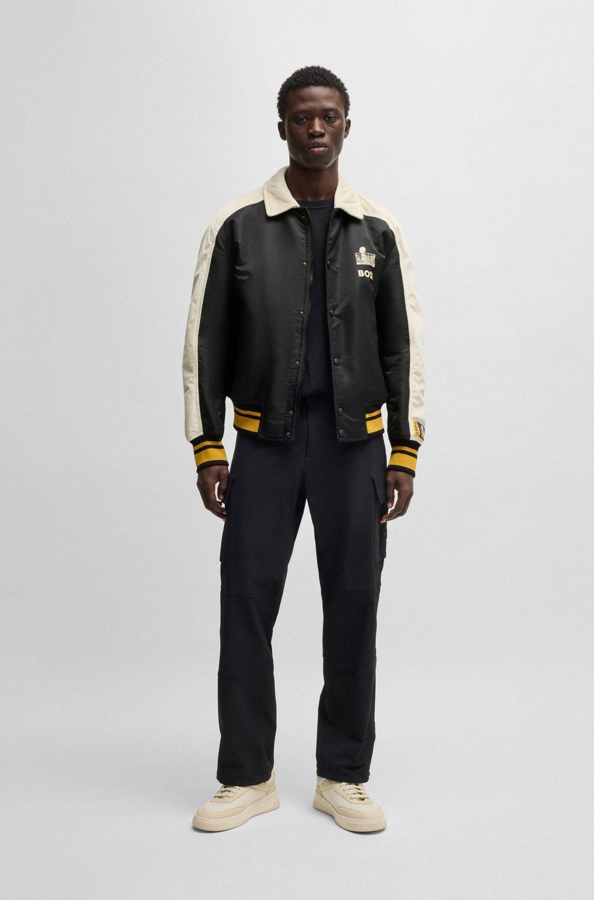 BOSS x NFL bomber jacket with velvet trims Product Image