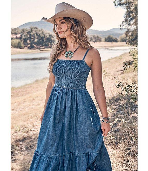 Wrangler® Smocked Sleeveless Maxi Dress Product Image