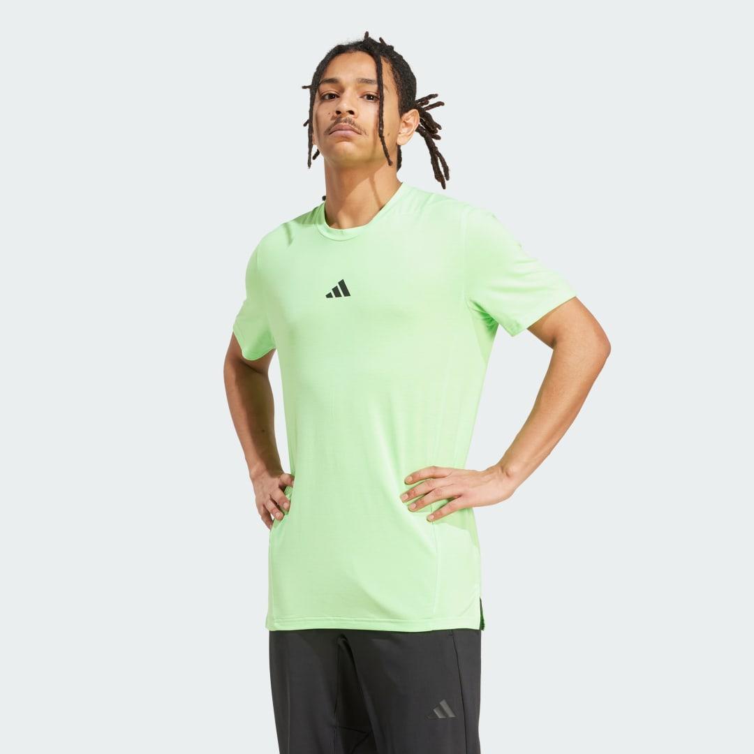 adidas Designed for Training Workout Tee Pure Ruby L Mens Product Image